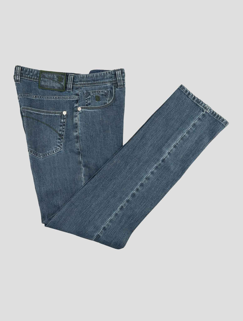 Stefano Ricci Blue Cashmere-Blend Jeans (MFT63S2080) - View 1