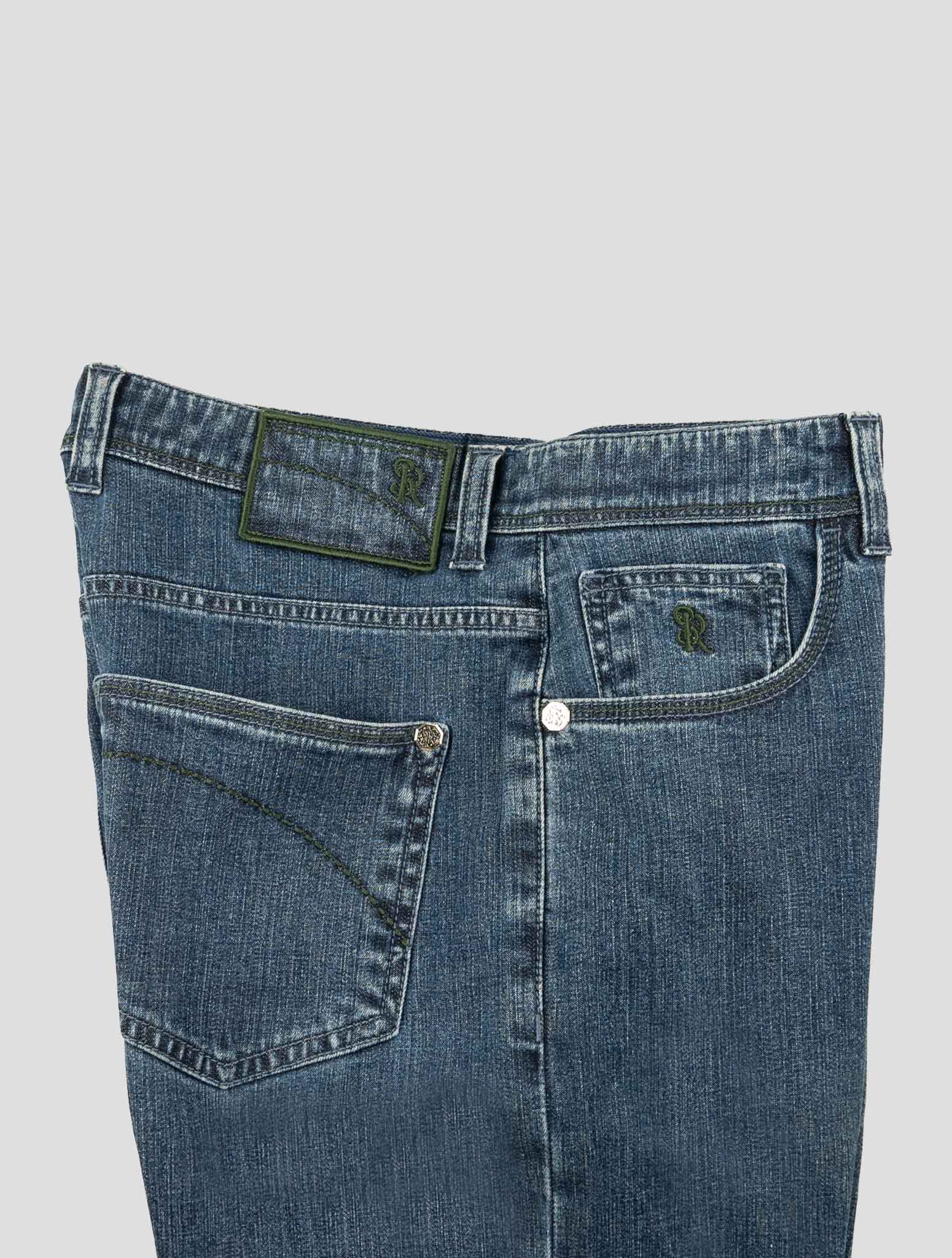 Stefano Ricci Blue Cashmere-Blend Jeans (MFT63S2080) - View 3