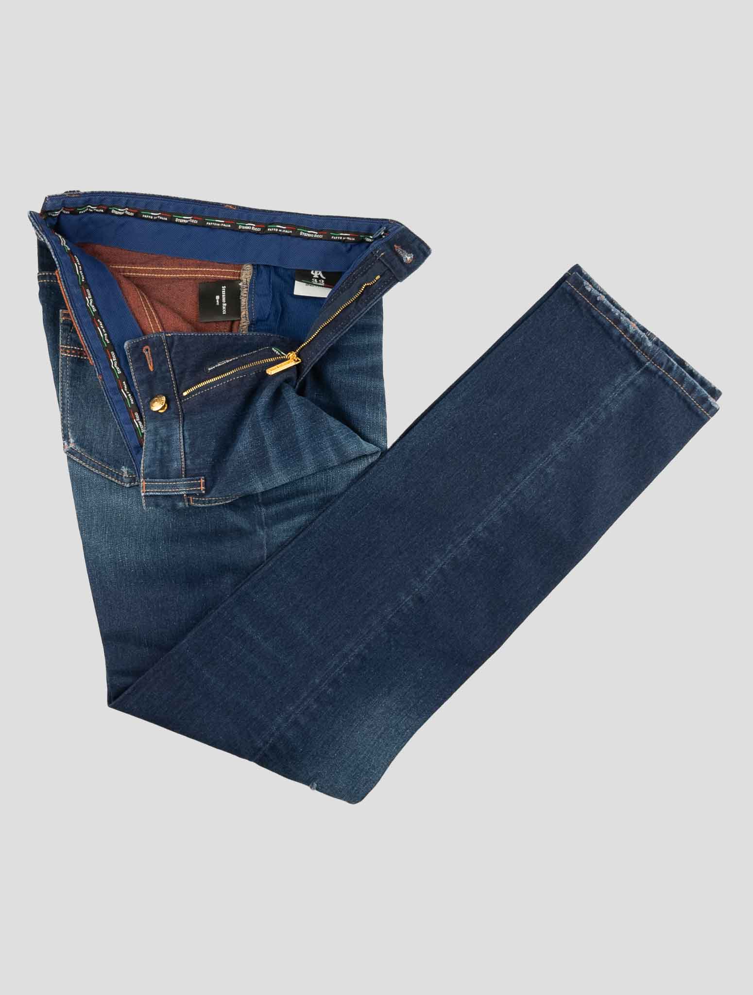 Stefano Ricci Blue Cotton Jeans (MFT83S2070) - View 2