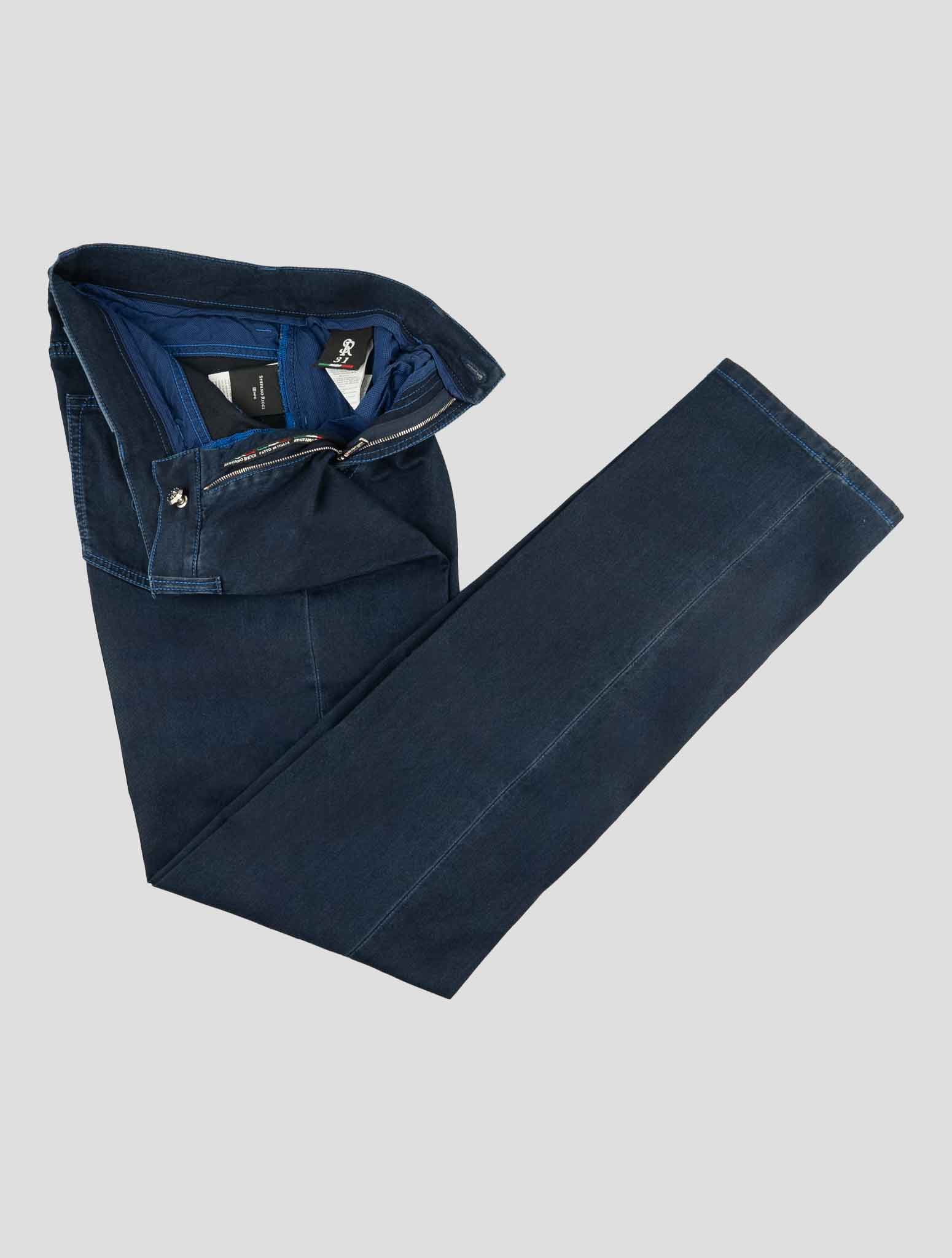 Stefano Ricci Blue Cotton Jeans (MFT01R1010) - View 2