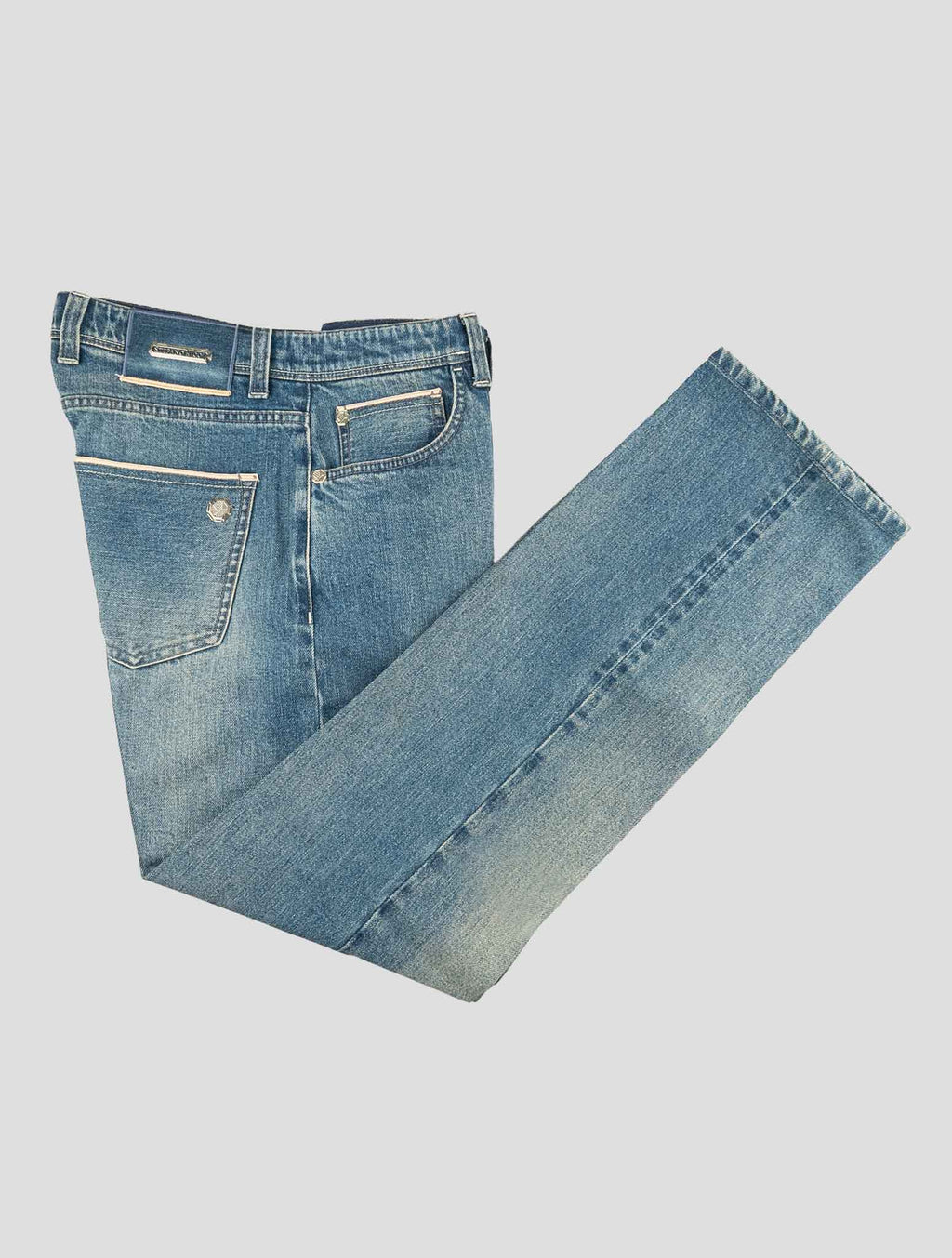 Stefano Ricci Blue Cotton Jeans (MFT738020) - View 1