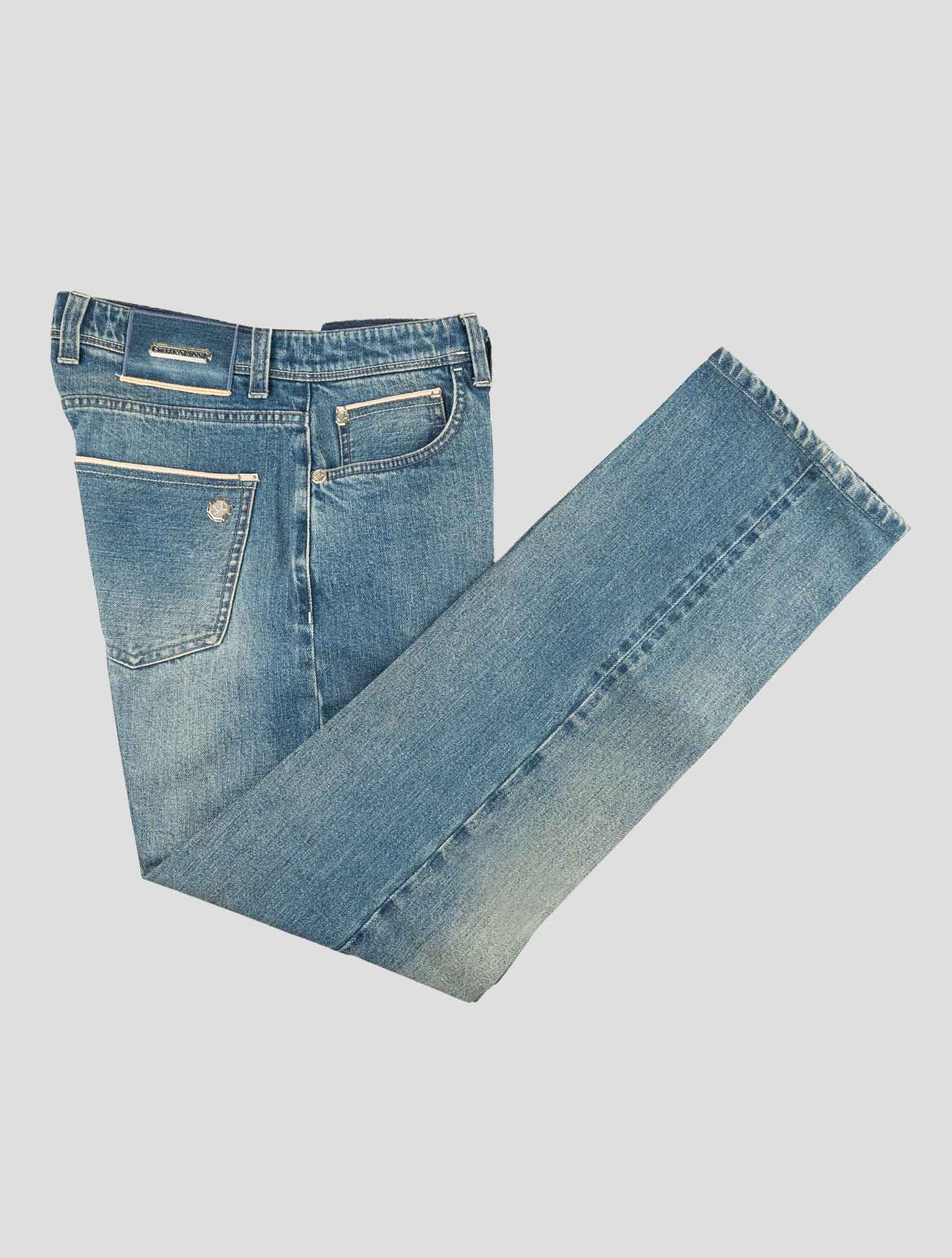 Stefano Ricci Blue Cotton Jeans (MFT738020) - View 1