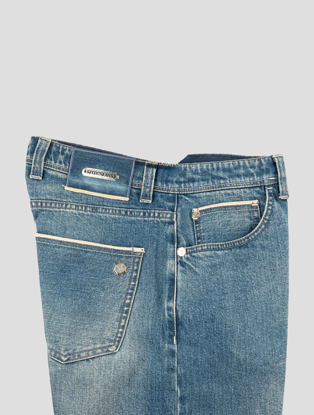 Stefano Ricci Blue Cotton Jeans (MFT738020) - View 3