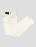 Stefano Ricci White Cotton Ray Skin Insert Jeans (T01901AG001) - View 1