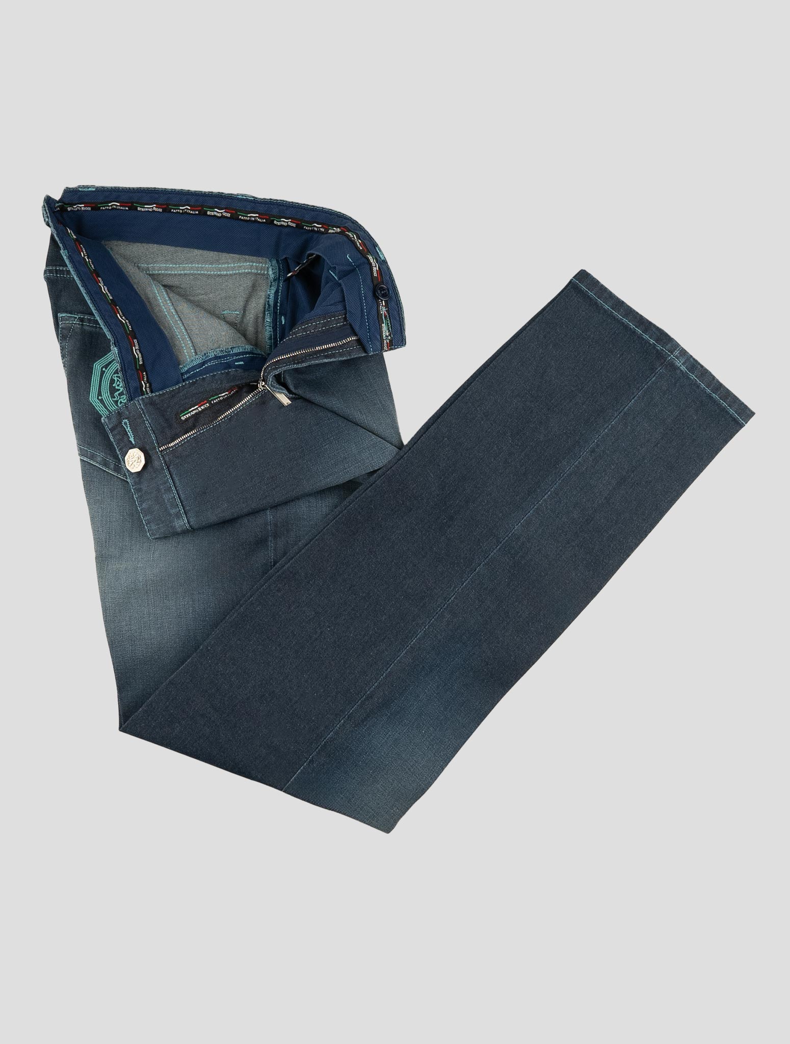 Stefano Ricci Blue Cotton Jeans (T15T1DRA) - View 2