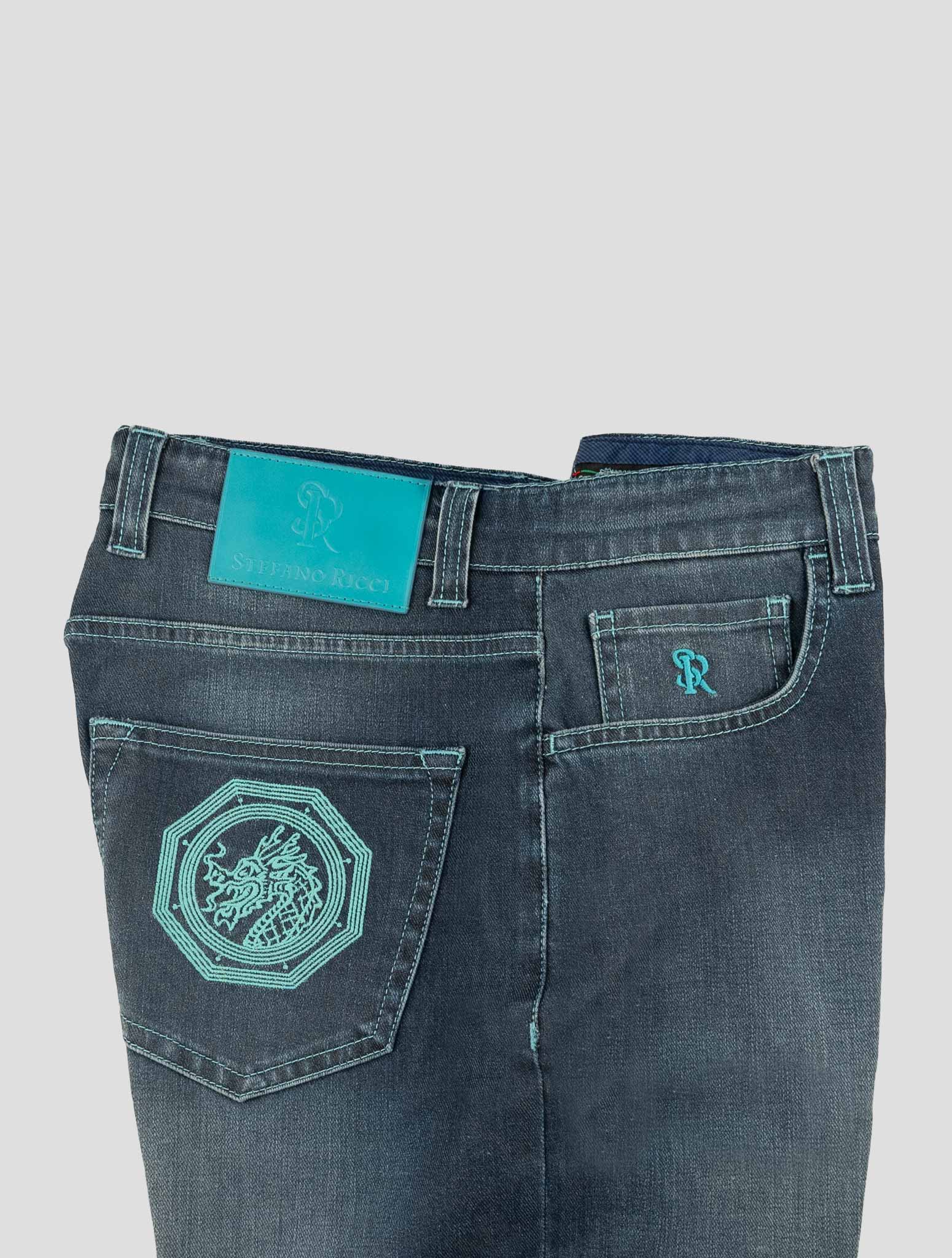 Stefano Ricci Blue Cotton Jeans (T15T1DRA) - View 3