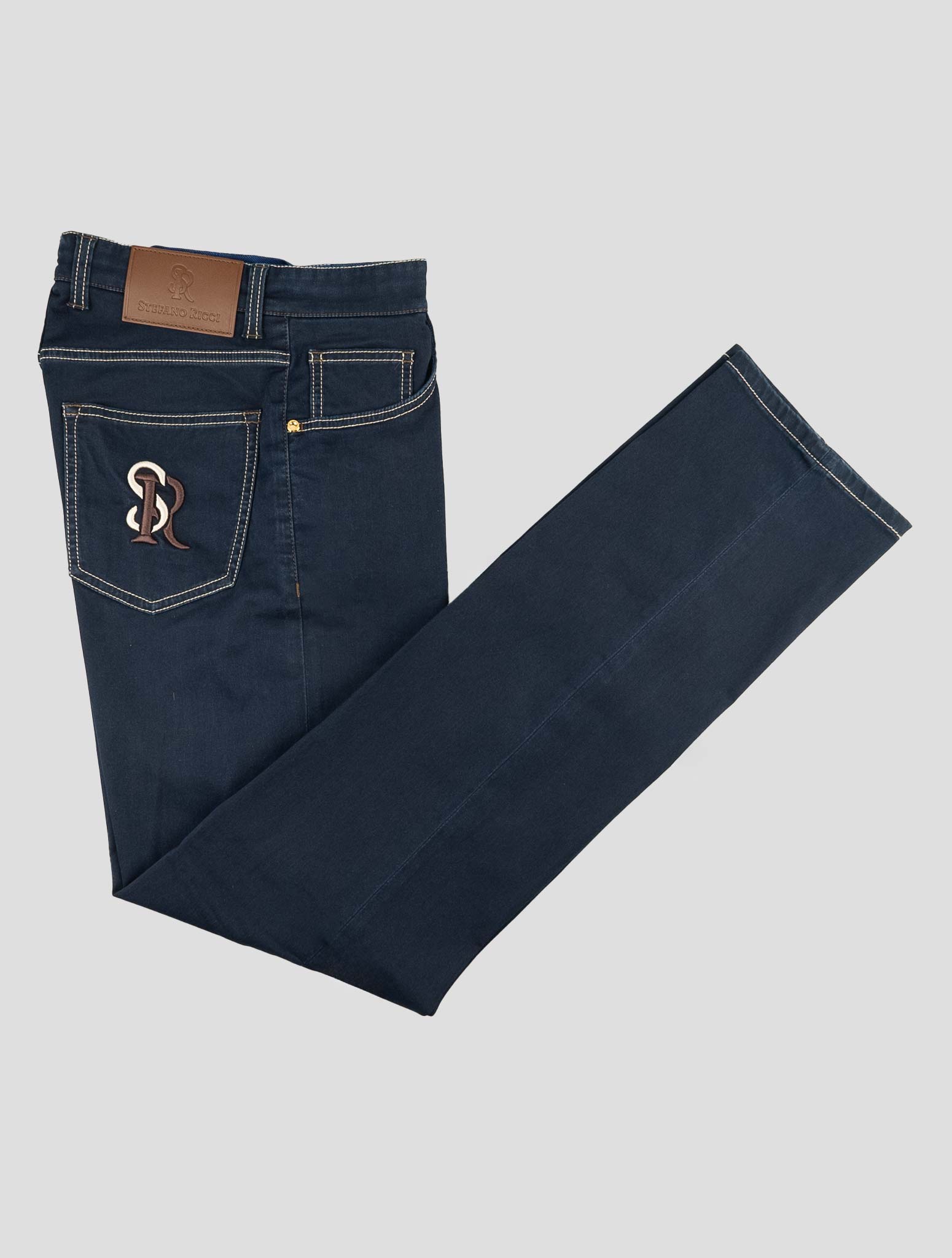 Stefano Ricci Blue Cotton Jeans (17078A) - View 1