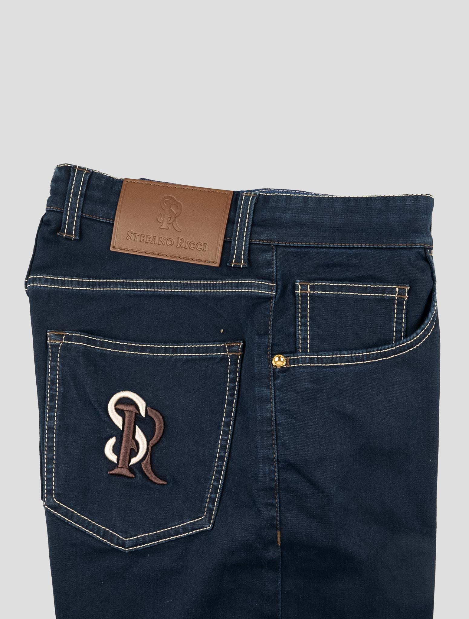 Stefano Ricci Blue Cotton Jeans (17078A) - View 3