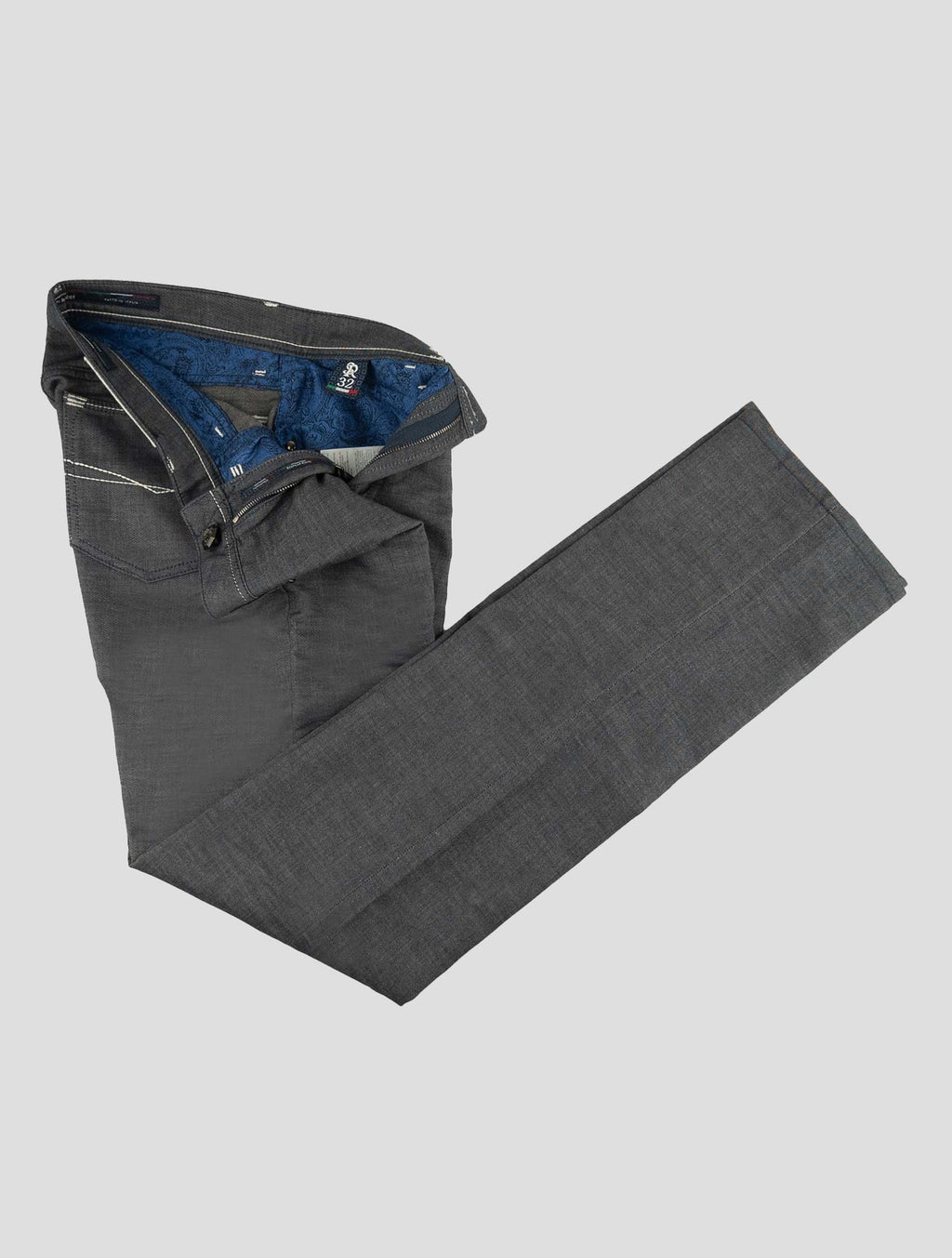 Stefano Ricci Blue Cashmere-Blend Pants (MST94B0200) - View 2