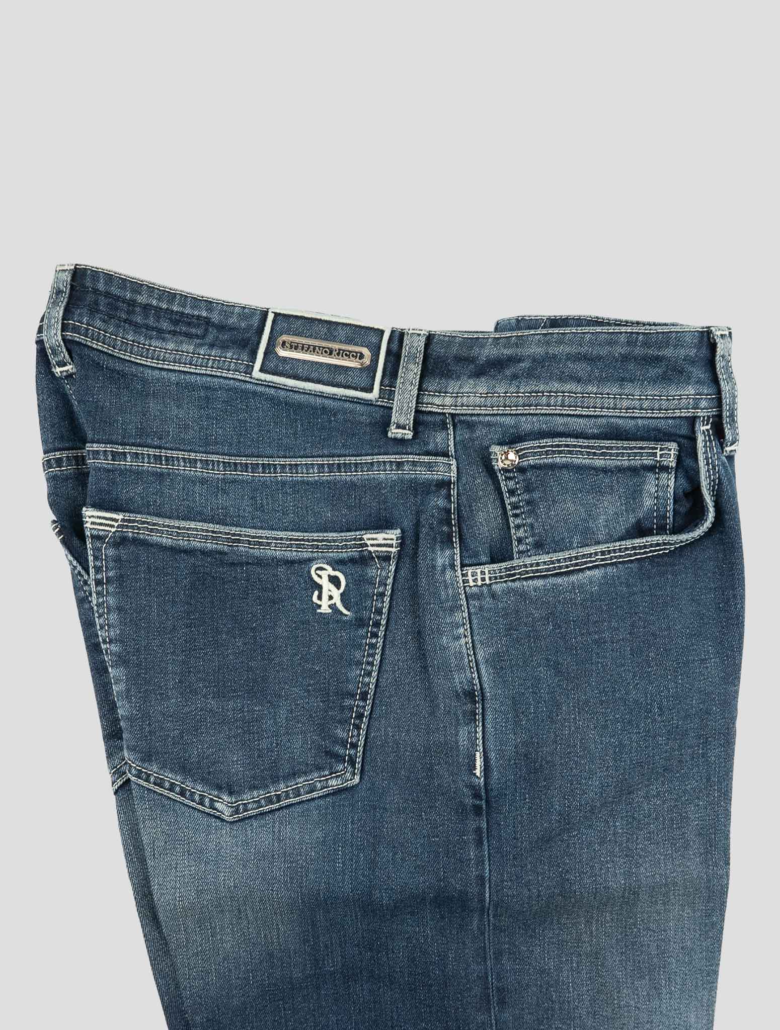 Stefano Ricci Blue Cotton Jeans (MST81S2080) - View 3