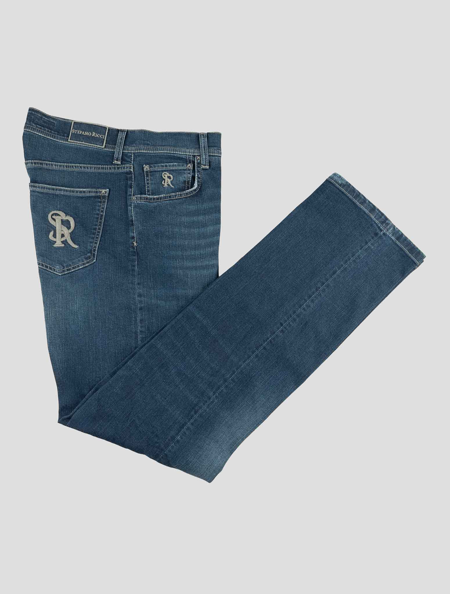 Stefano Ricci Blue Cotton Jeans (T01901PE1373) - View 1