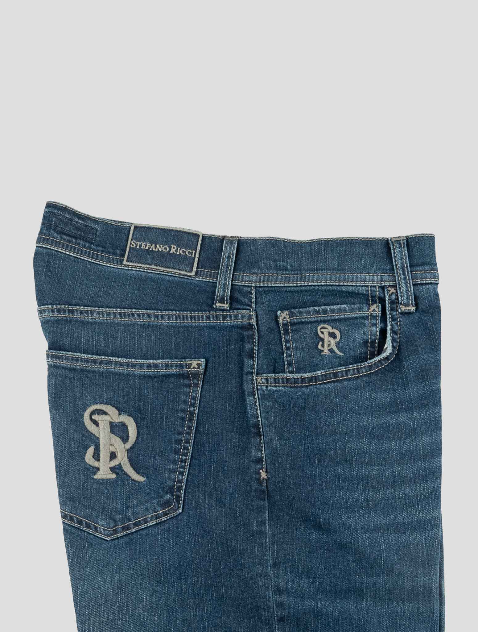 Stefano Ricci Blue Cotton Jeans (T01901PE1373) - View 3
