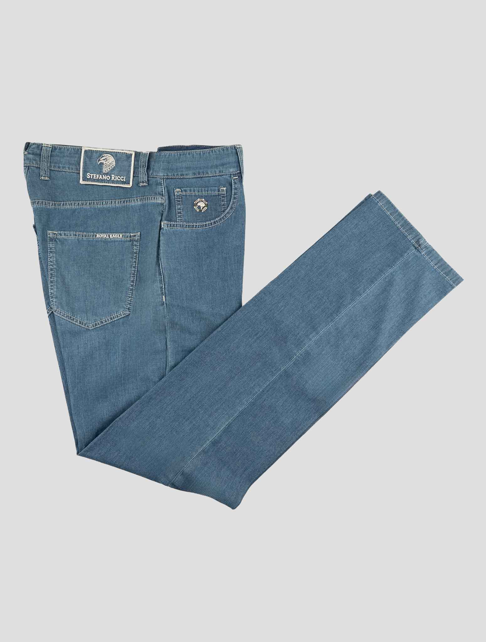 Stefano Ricci Blue Lyocell-Cotton Jeans (T155RAQ2) - View 1