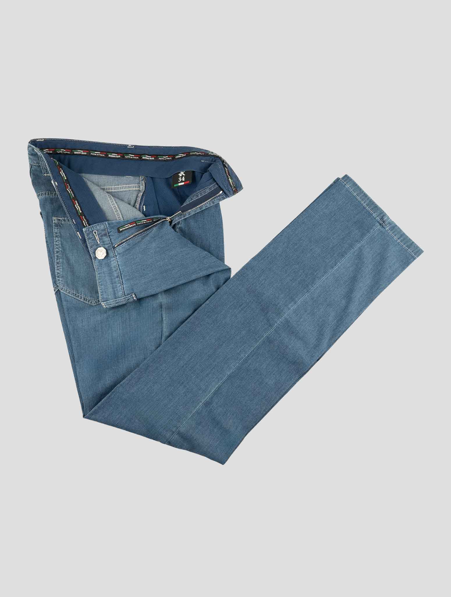 Stefano Ricci Blue Lyocell-Cotton Jeans (T155RAQ2) - View 2