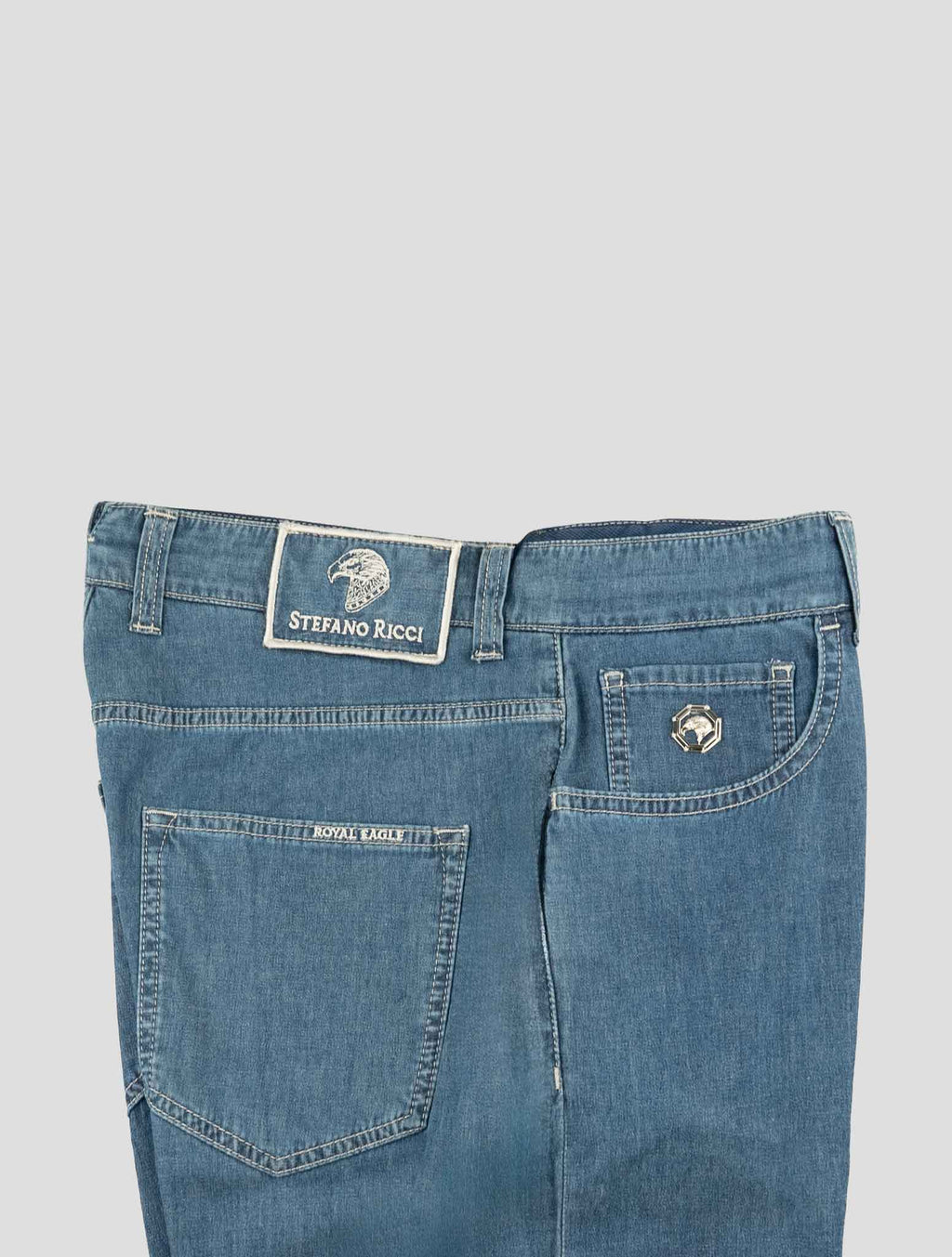 Stefano Ricci Blue Lyocell-Cotton Jeans (T155RAQ2) - View 3