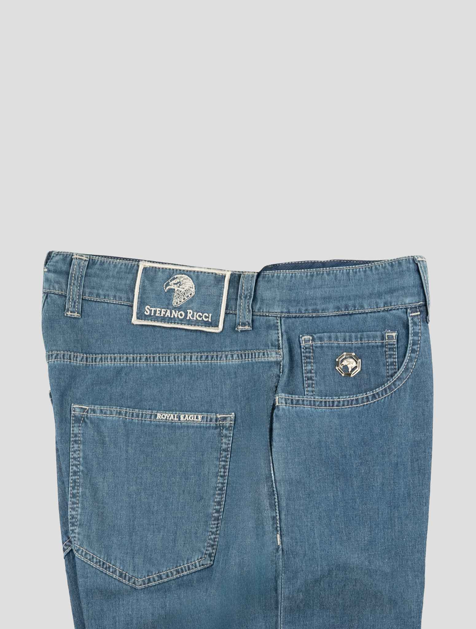 Stefano Ricci Blue Lyocell-Cotton Jeans (T155RAQ2) - View 3