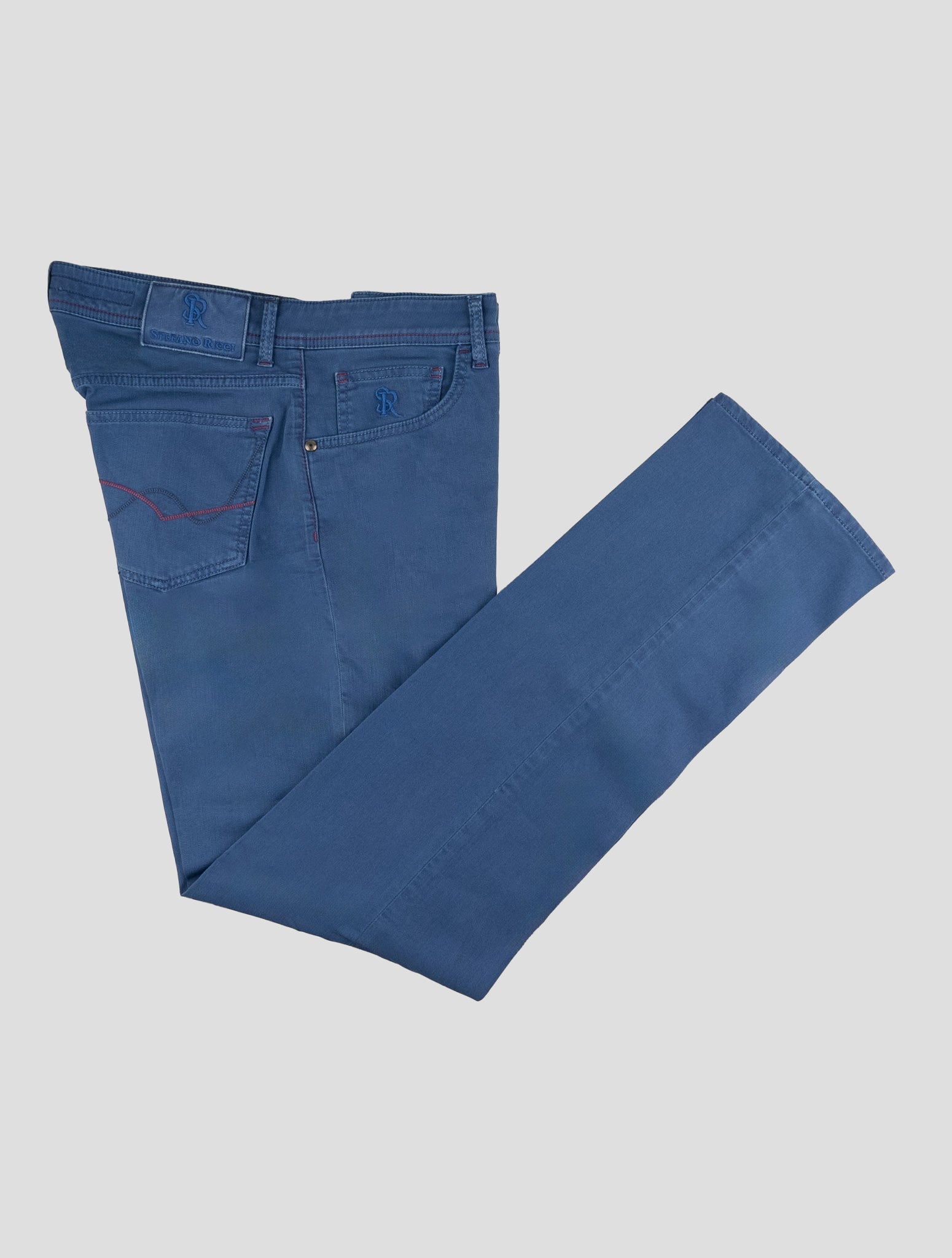 Stefano Ricci Blue Cotton Jeans (MST91S0040) - View 1