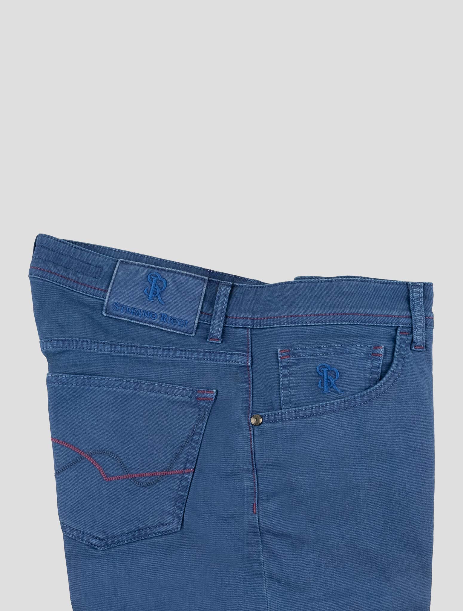 Stefano Ricci Blue Cotton Jeans (MST91S0040) - View 3