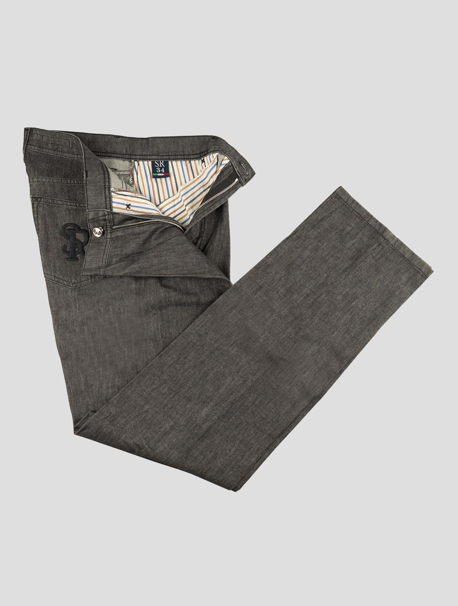 Stefano Ricci Gray Cotton Jeans (T01901UR) - View 2