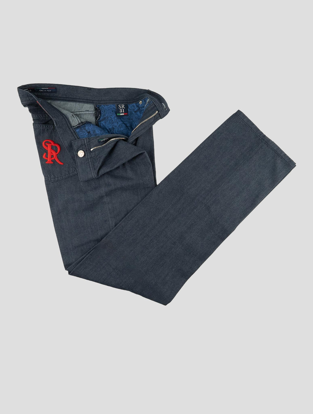 Stefano Ricci Blue Cashmere-Blend Jeans (T01901PROV) - View 2