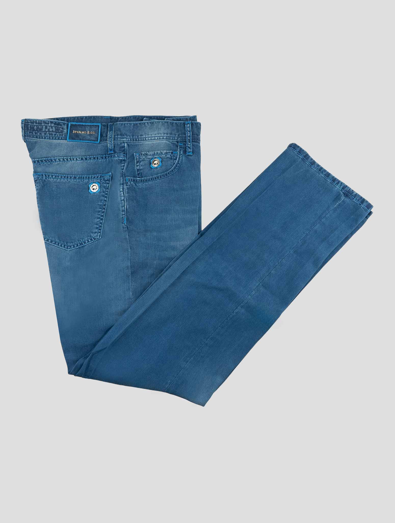 Stefano Ricci Blue Lyocell-Cotton Jeans (T1901WIME) - View 1