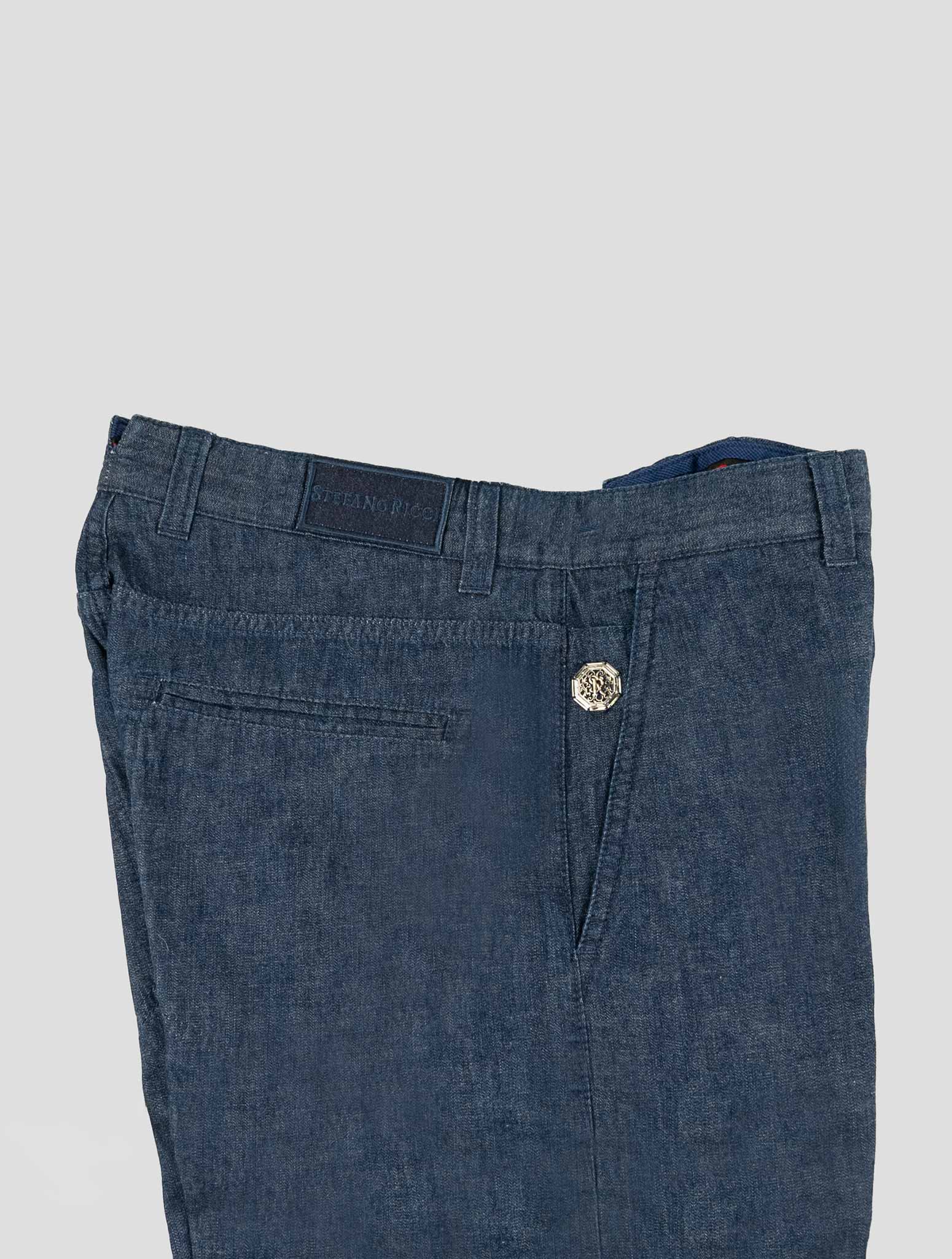 Stefano Ricci Blue Cotton Jeans (T1TA15013) - View 3