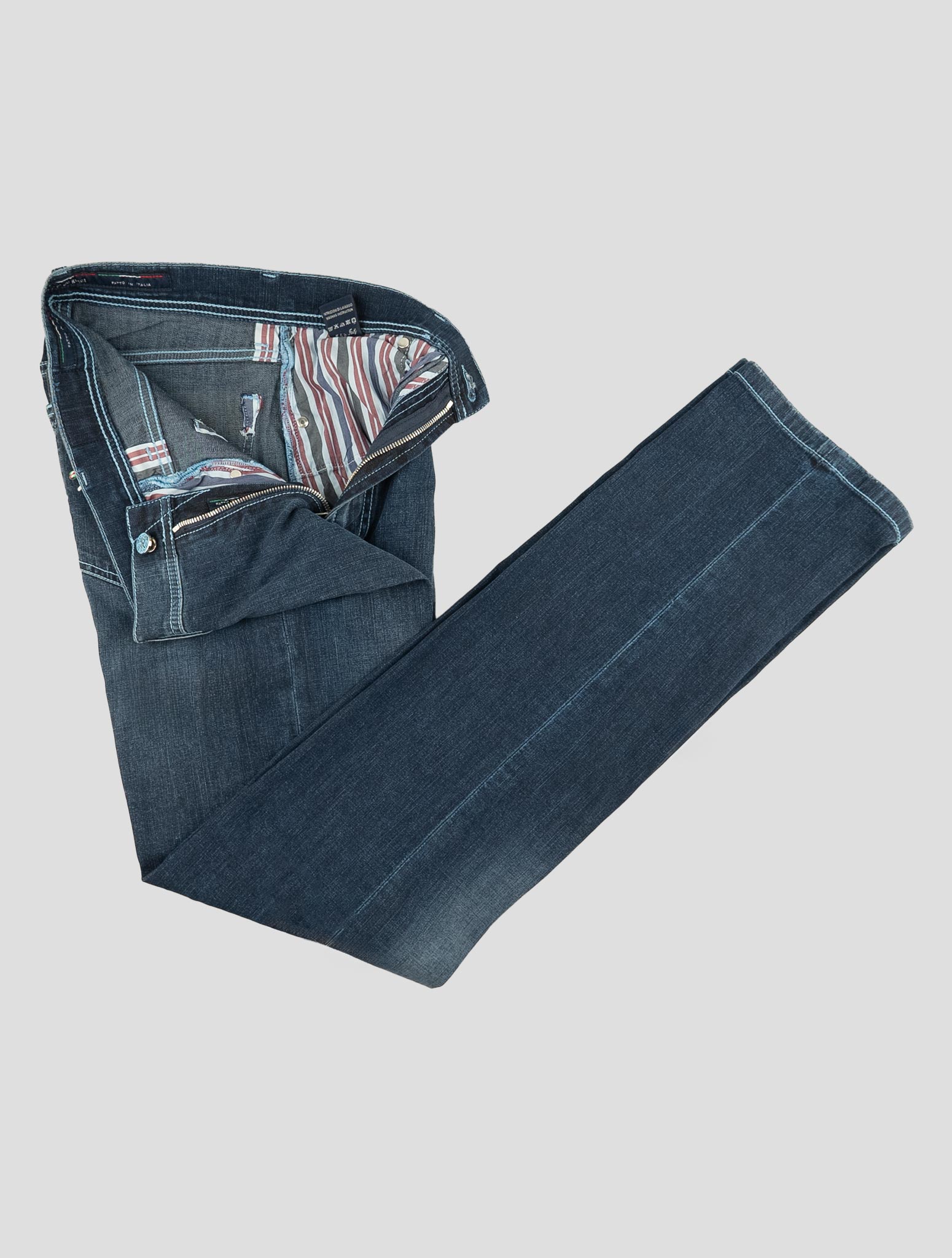 Stefano Ricci Blue Cotton Jeans (T01901RT) - View 2