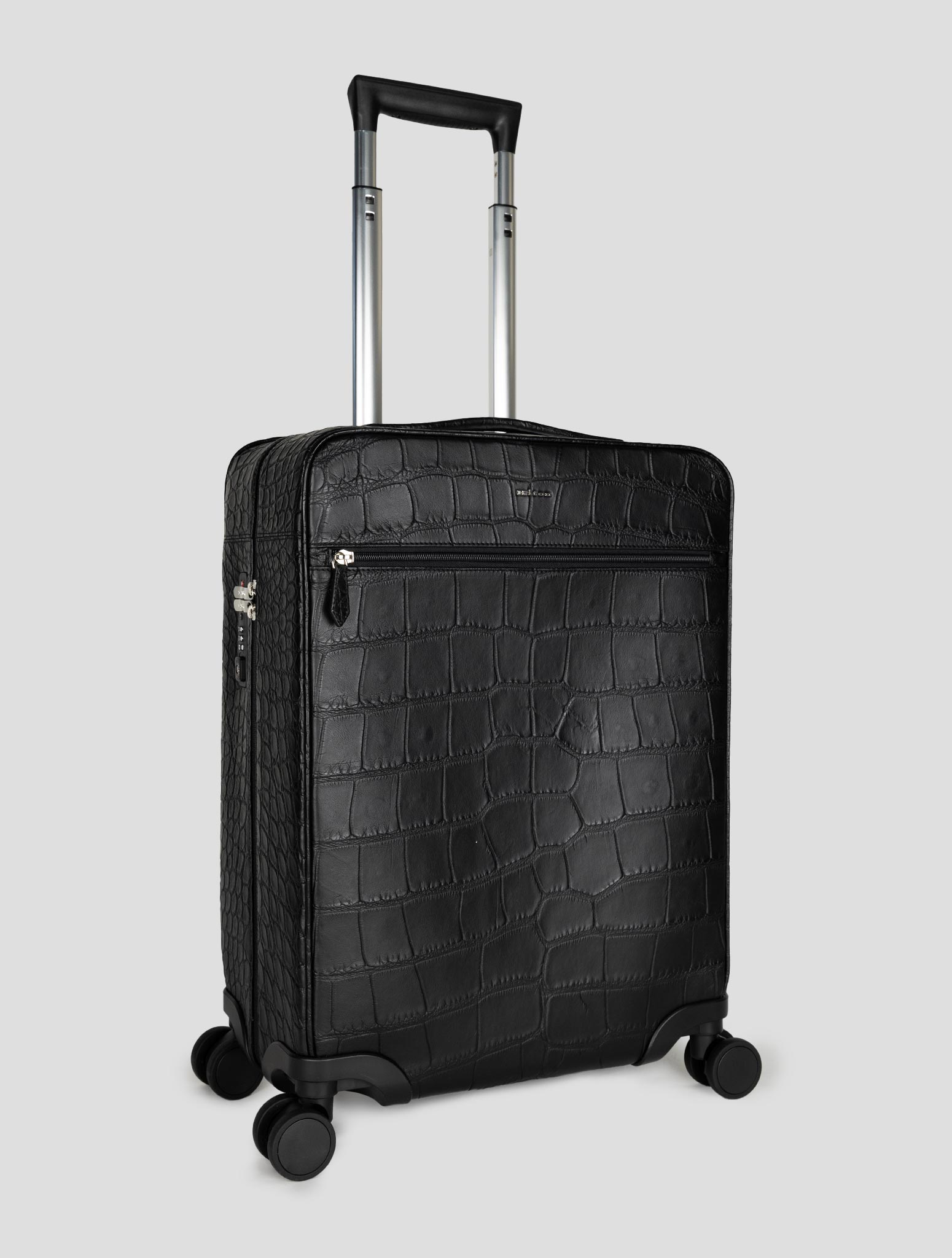 Kiton Black Leather Vicuna Perù Coat - view 8