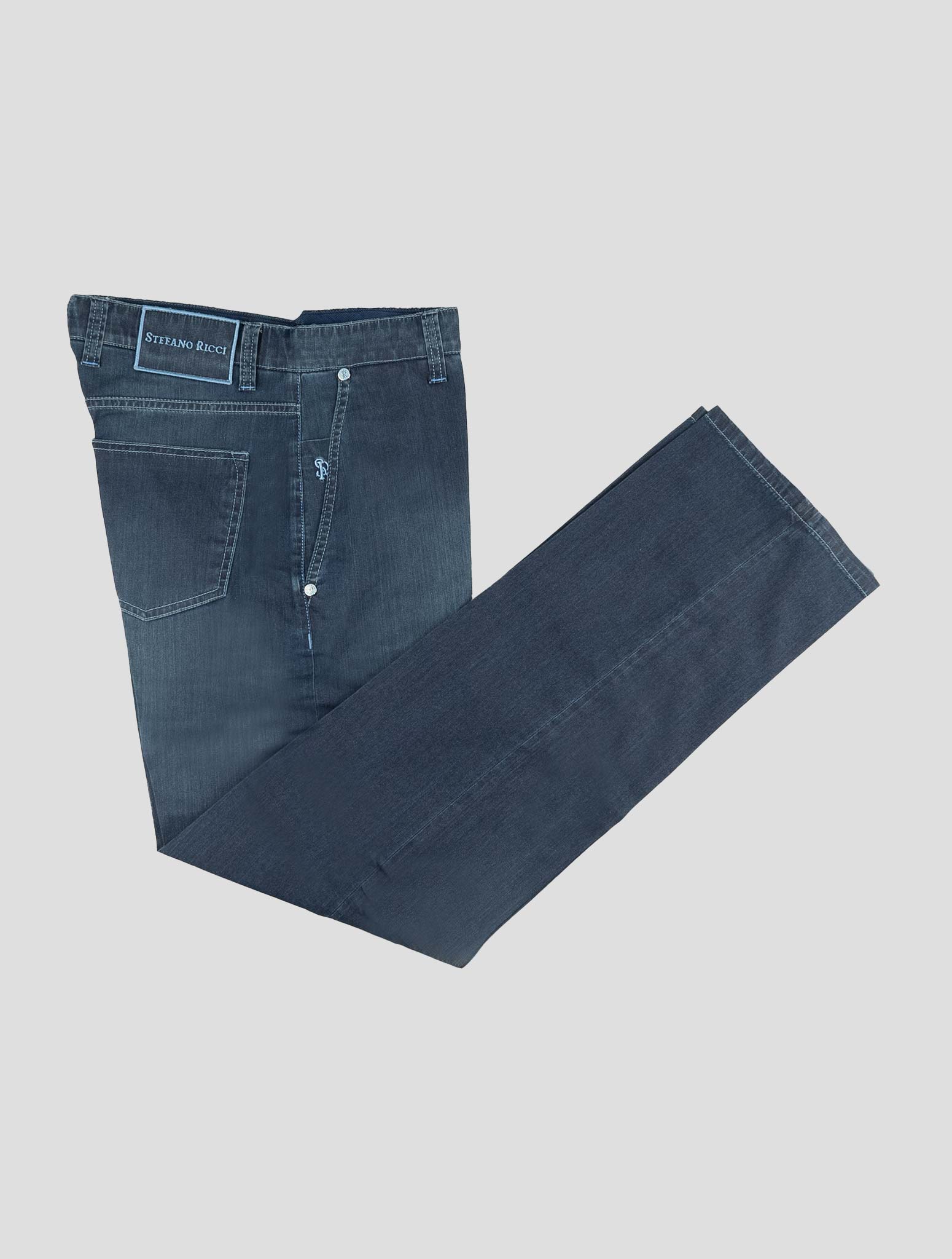 Stefano Ricci Blue Cotton Jeans (T1A1SM2) - View 1