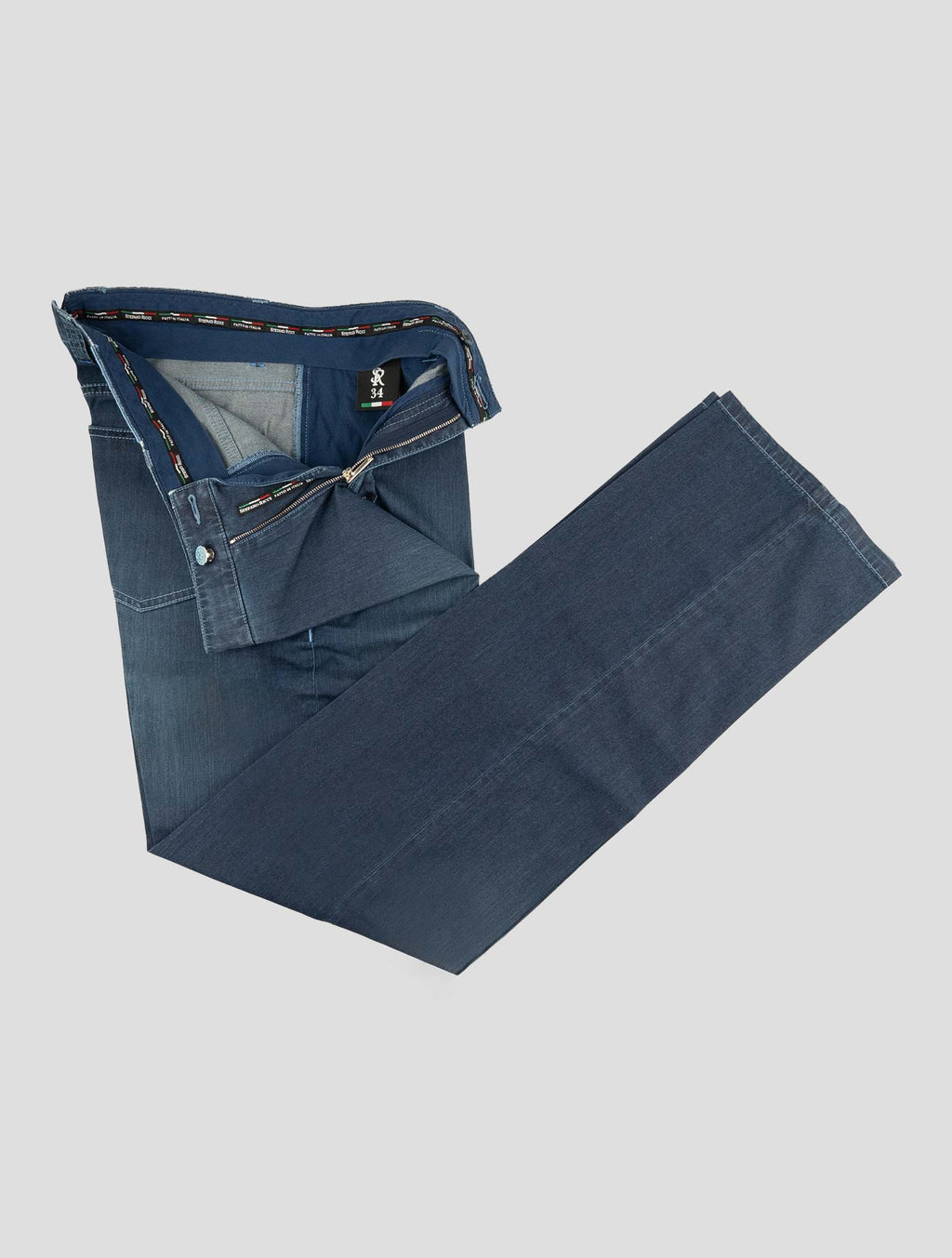 Stefano Ricci Blue Cotton Jeans (T1A1SM2) - View 2