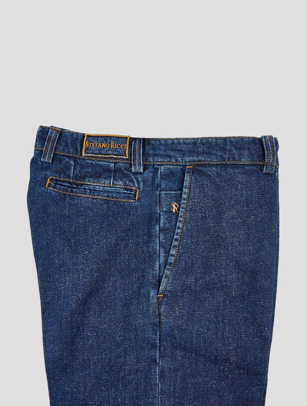 Stefano Ricci Blue Cotton Jeans (T01SFCH) - View 3