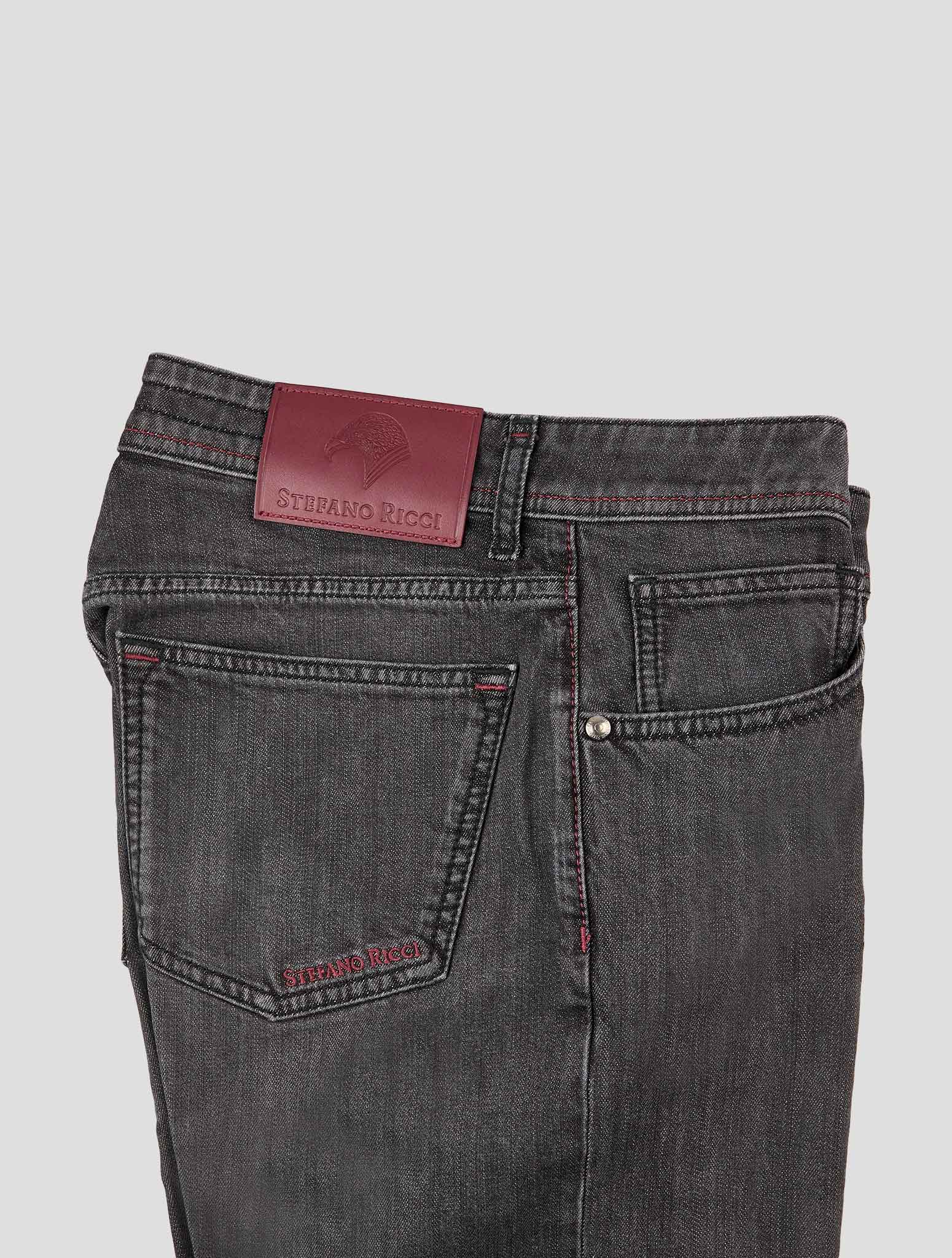 Stefano Ricci Gray Cashmere-Blend Jeans - View 3