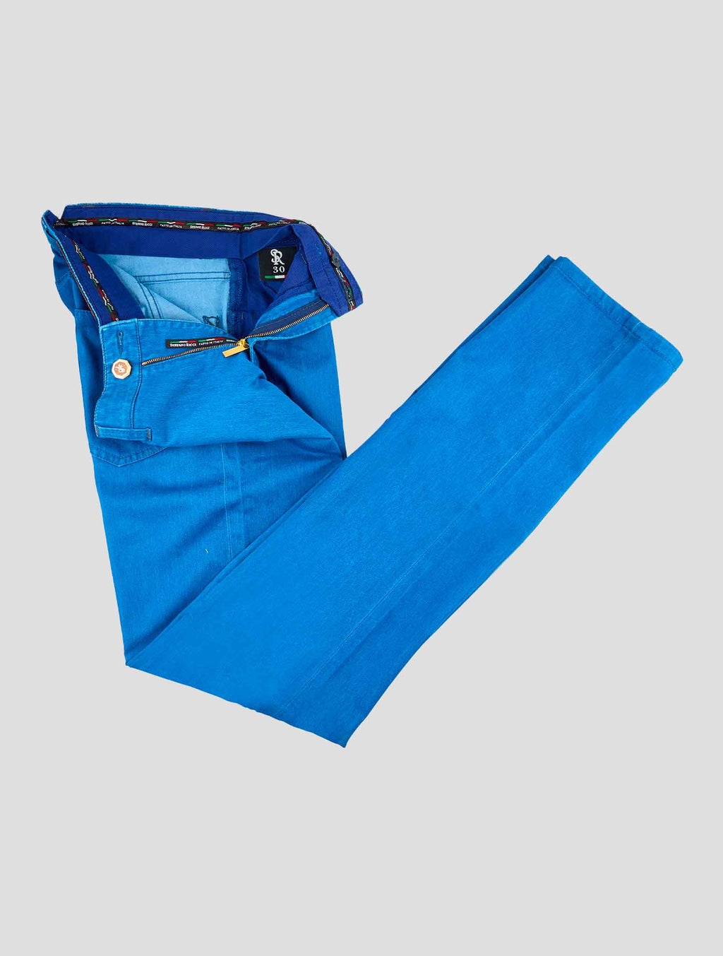 Stefano Ricci Blue Cotton Jeans (MFT71S1010) - View 2