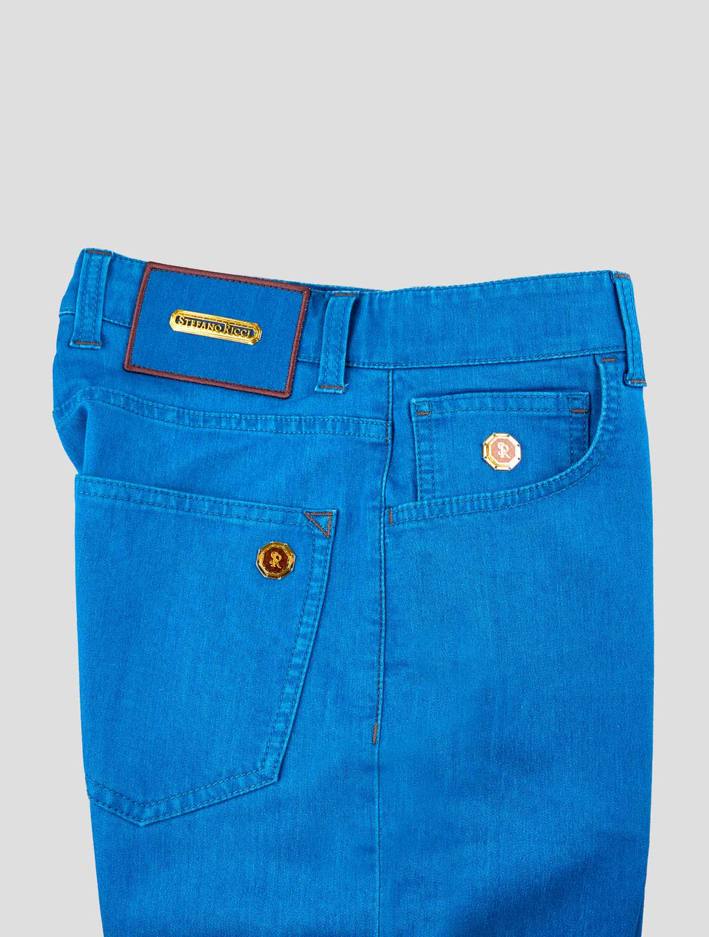 Stefano Ricci Blue Cotton Jeans (MFT71S1010) - View 3