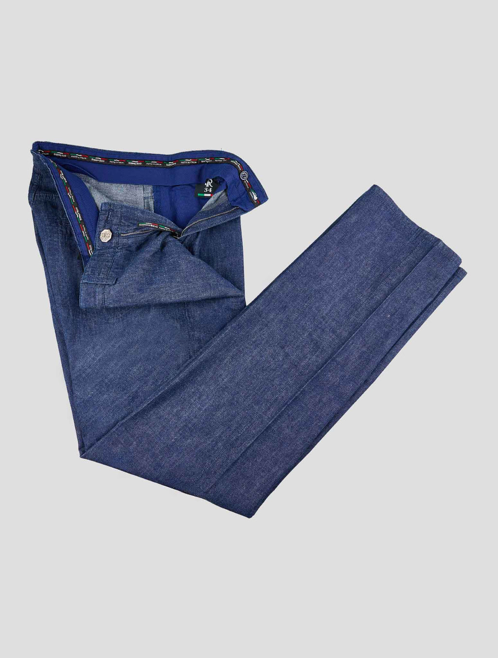 Stefano Ricci Blue Cotton Pants (T1TA1) - View 2