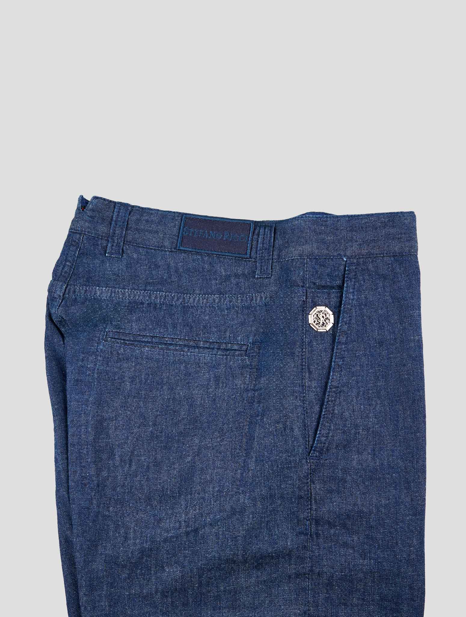 Stefano Ricci Blue Cotton Pants (T1TA1) - View 3