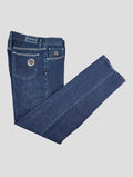 Stefano Ricci Blue Cotton-Linen Pants (T01901LBD00) - View 1
