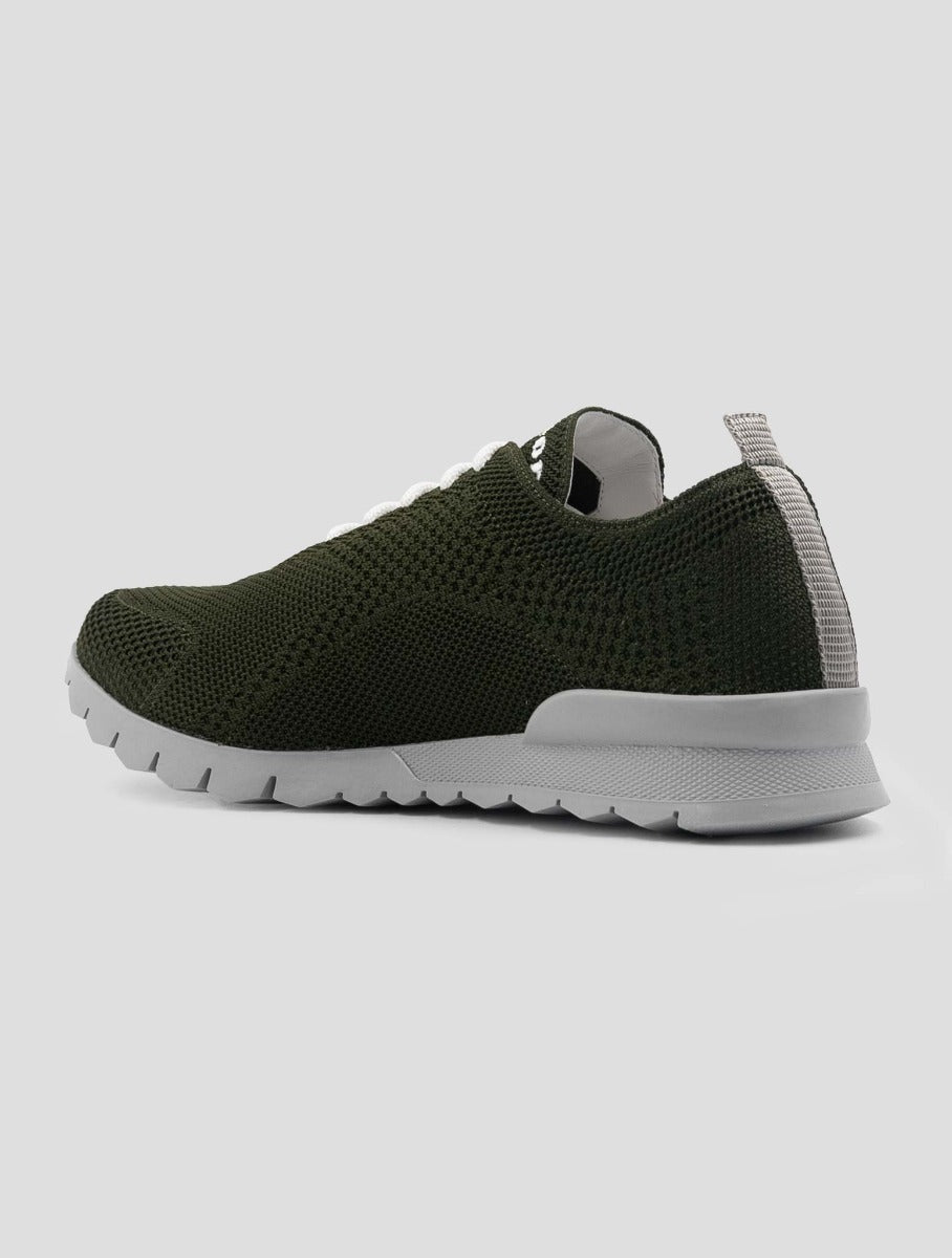 Kiton Green Cotton-Elastane Sneakers