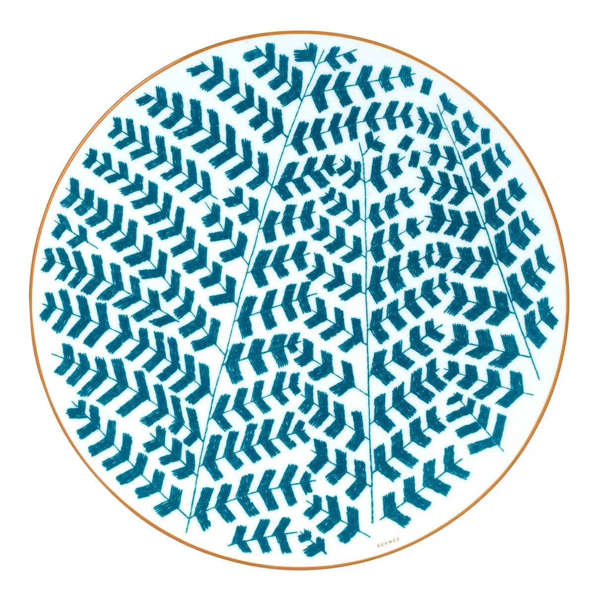 Hermès A Walk in the Garden — Blue Dinner Plate