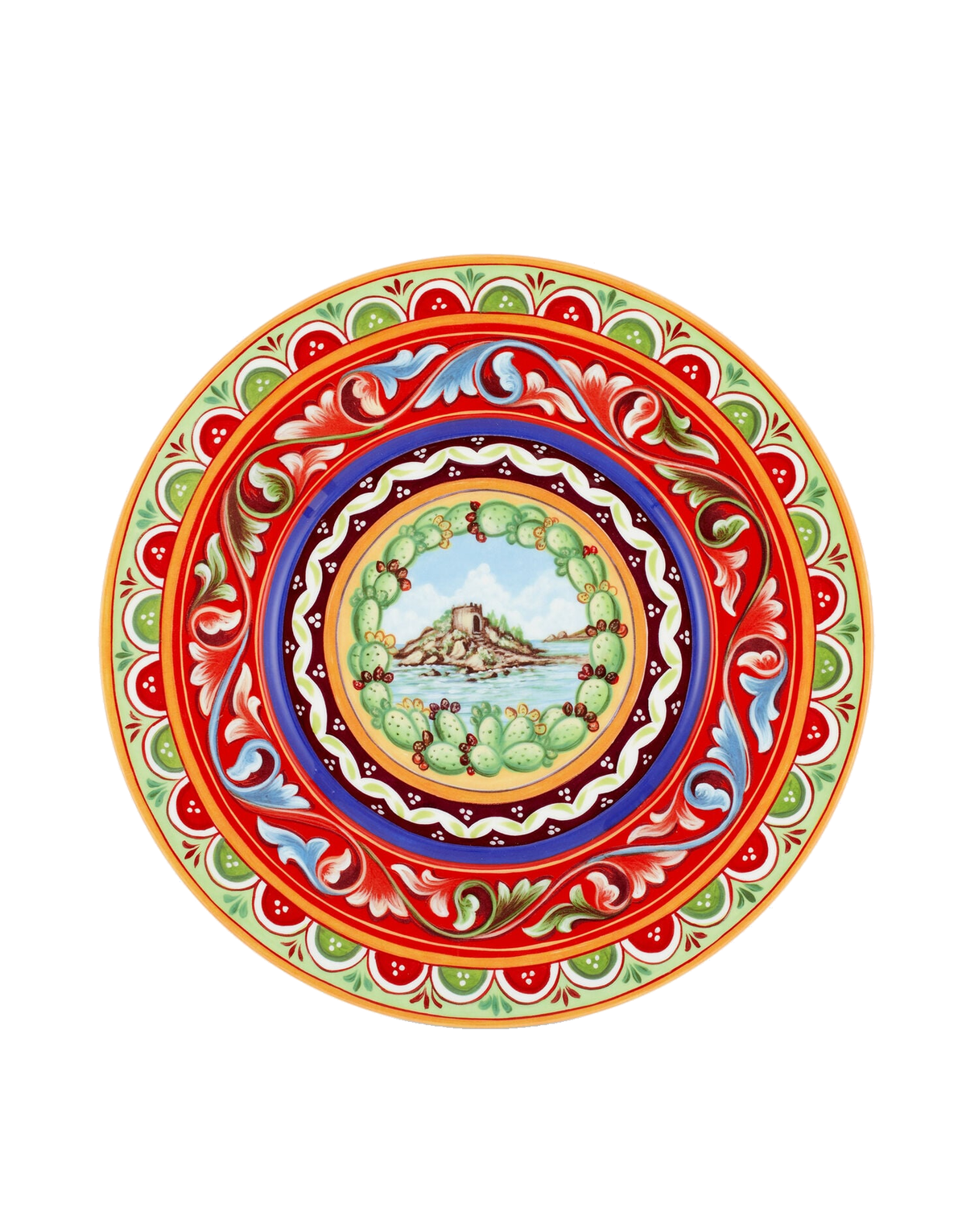 Dolce&Gabbana Casa Carretto Siciliano Fine Porcelain Charger Plate - 33 cm