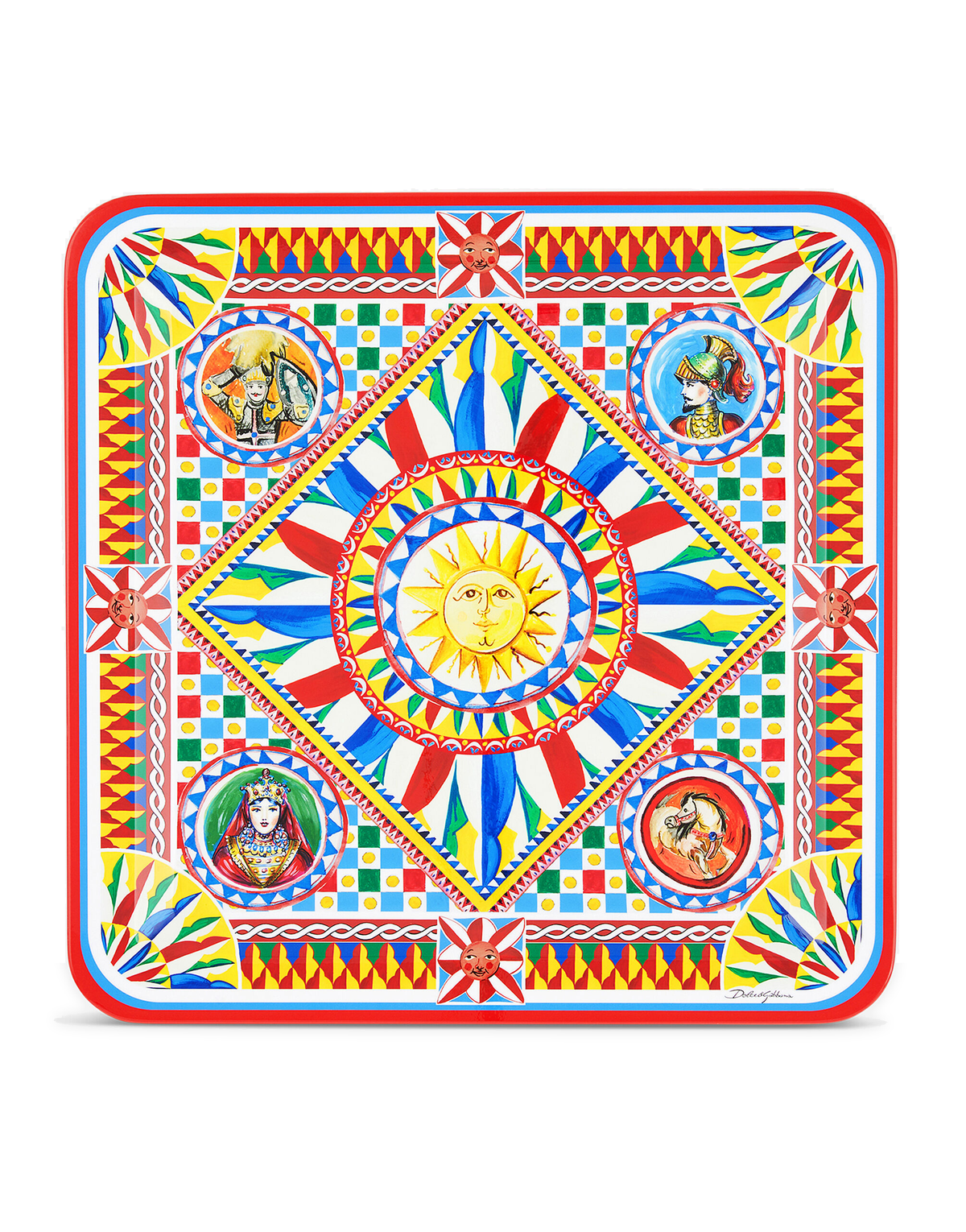 Dolce&Gabbana Casa Carretto Siciliano Square Tray - 60 x 60 cm