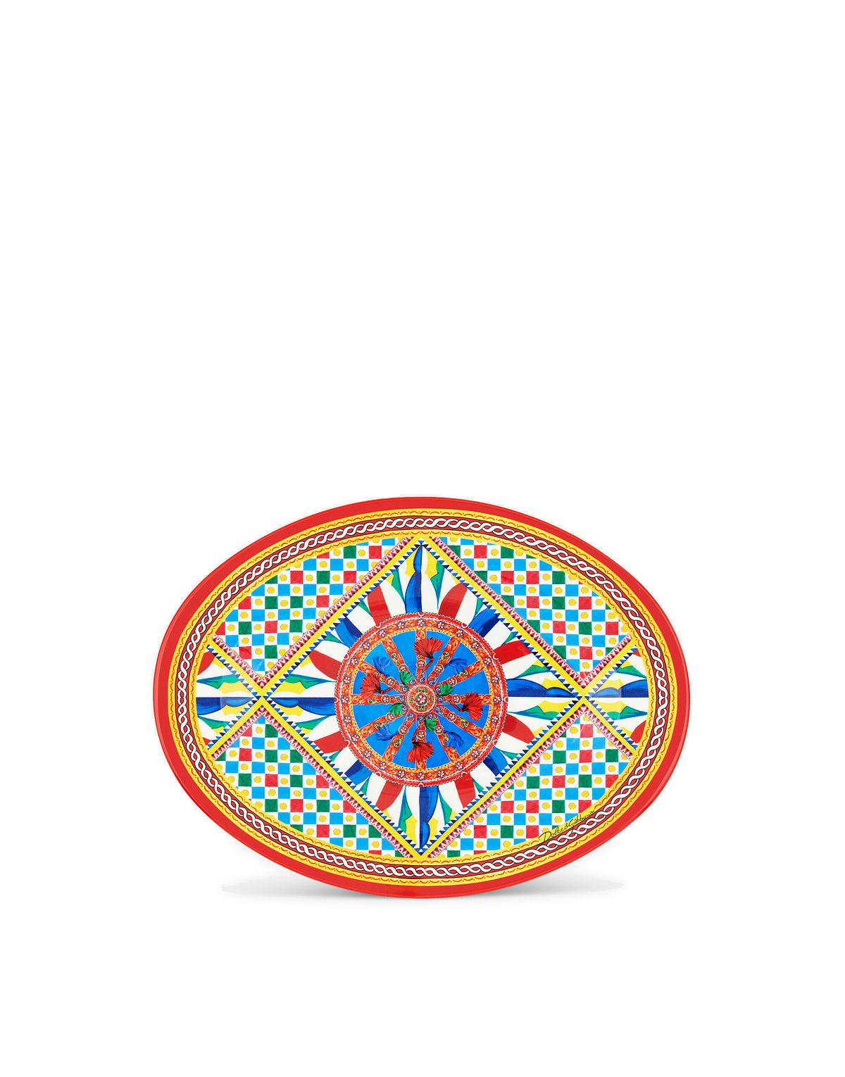 Dolce&Gabbana Casa Carretto Siciliano Oval Tray - 40 x 30 cm