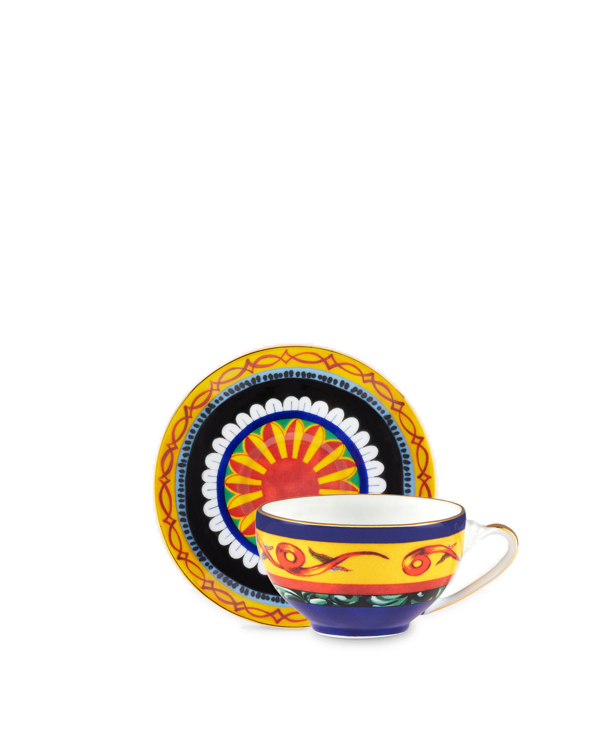 Dolce&Gabbana Casa Carretto Siciliano Coffee Cup and Saucer - 4.5 cm