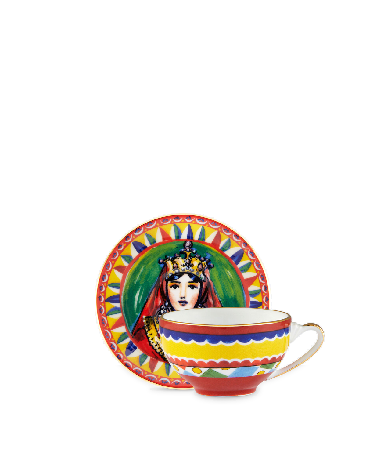 Dolce&Gabbana Casa Carretto Siciliano Coffee Cup and Saucer - 4.5 cm