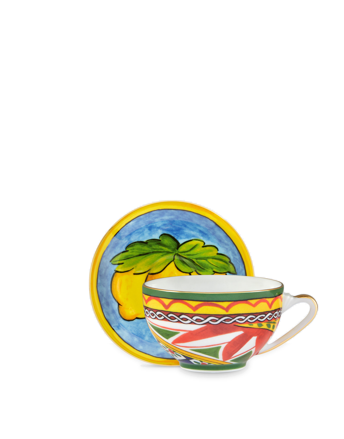 Dolce&Gabbana Casa Carretto Siciliano Teacup and Saucer - 5.5 cm