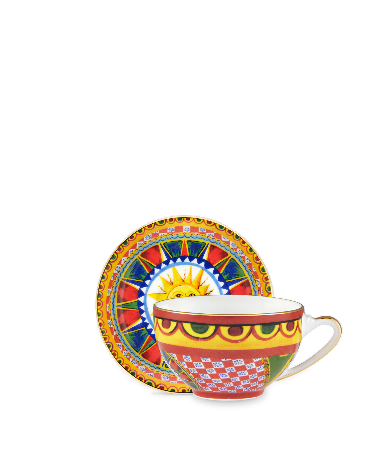 Dolce&Gabbana Casa Carretto Siciliano Teacup and Saucer - 5.5 cm