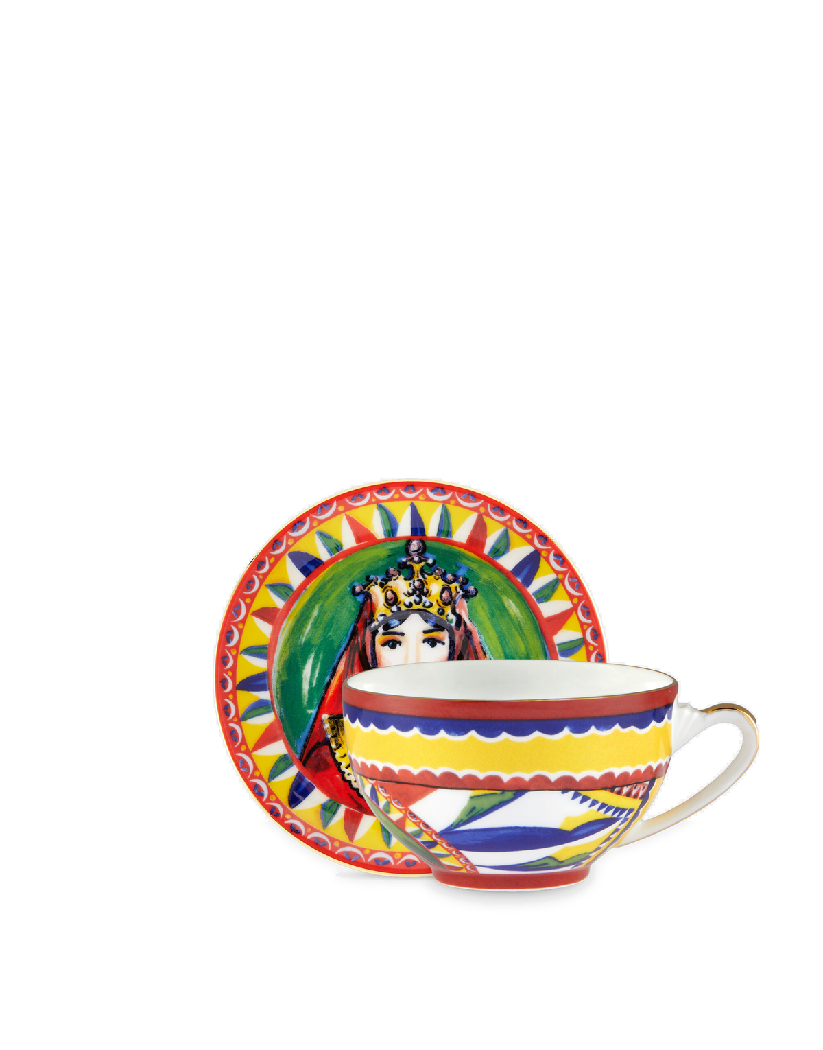 Dolce&Gabbana Casa Carretto Siciliano Teacup and Saucer - 5.5 cm
