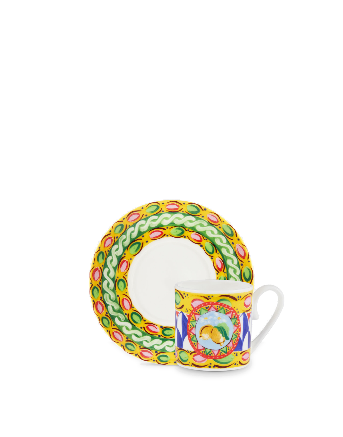 Dolce&Gabbana Casa Carretto Siciliano Coffee Cup and Saucer - 6 cm