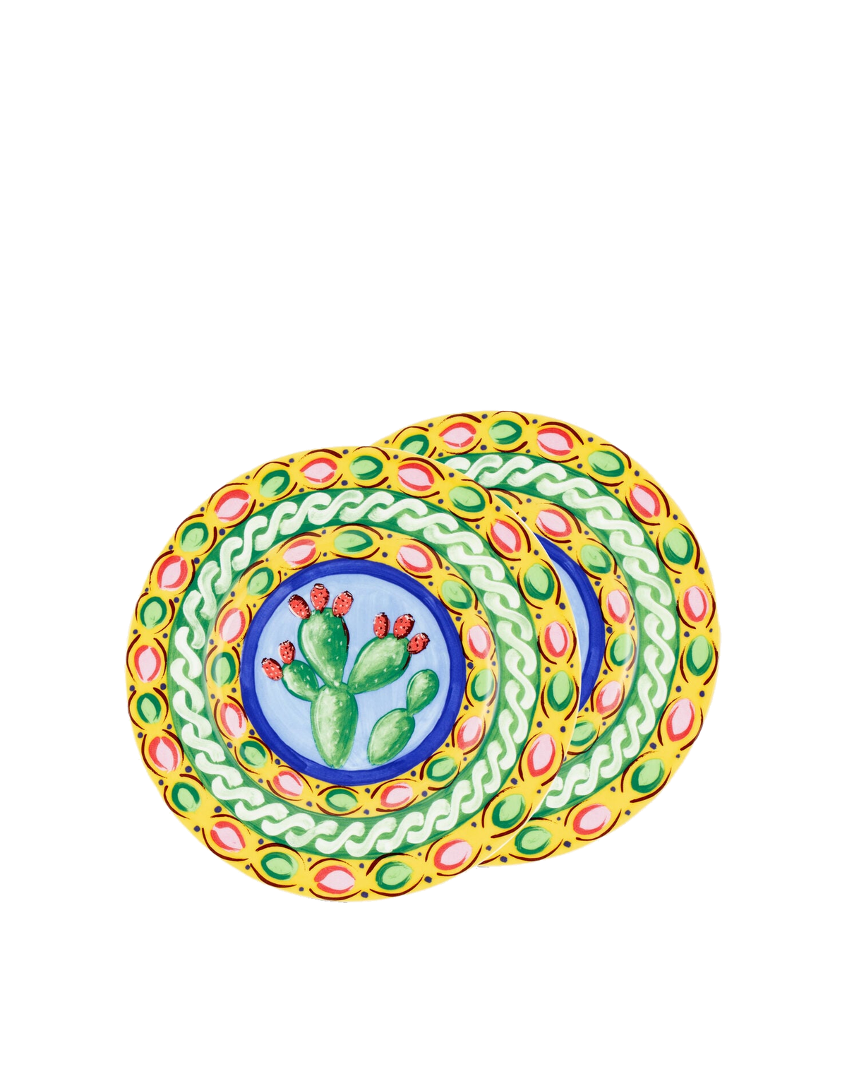 Dolce&Gabbana Casa Carretto Siciliano Set of 2 Fine Porcelain Bread Plates - 18 cm