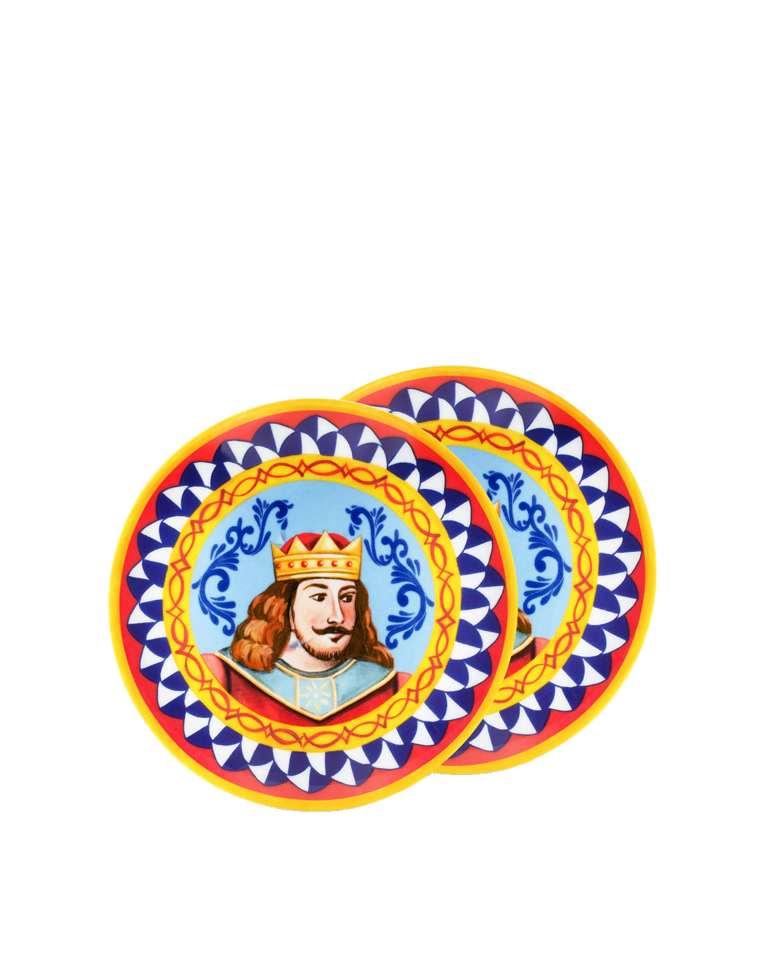 Dolce&Gabbana Casa Carretto Siciliano Set of 2 Porcelain Dessert Plates - 19 cm